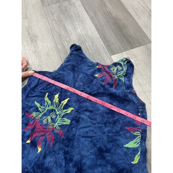 Celestial Sun/Moon Tie-Dye boho Side Button Ying/Yang Dress Size Small - Picture 5 of 6